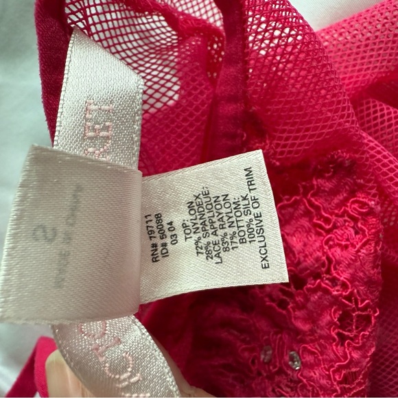 Vintage Victoria’s Secret Mesh Embroidered Babydoll Slip Women’s S Y2K Pink - Picture 3 of 13